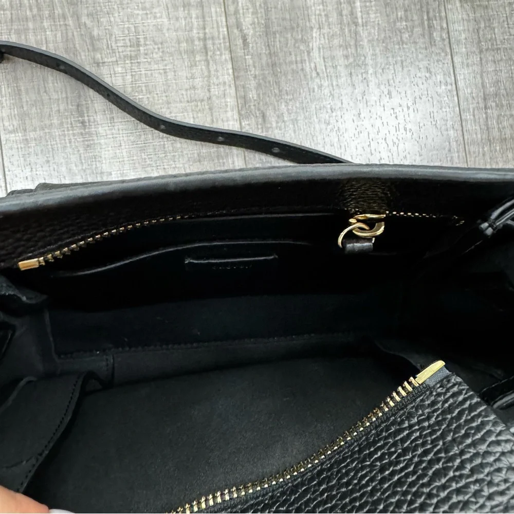 Oroton Avalon Mini Bucket Bag Black Crossbody - Picture 5 of 7